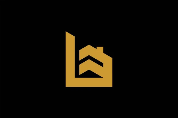 Buchstabe Home Logo Design Vektor Sign Haus Logo Illustration Abstraktes — Stockvektor
