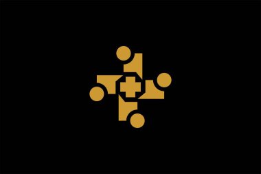 Tıbbi grup logo tasarımı - Vektör