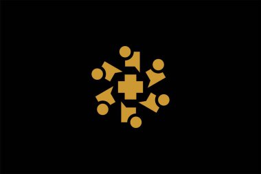 Tıbbi grup logo tasarımı - Vektör