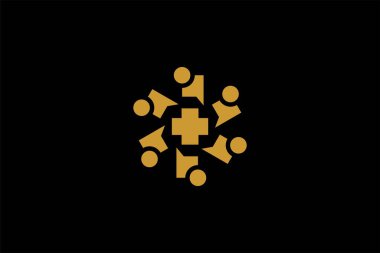 Tıbbi grup logo tasarımı - Vektör