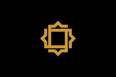 İslami logo tasarım vektörü. Cami soyut illüstrasyon logosu. Altın Arapça süsleme vektör simgesi. 