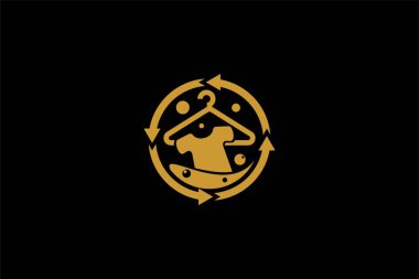 Çamaşır logosu tasarım ikonu vektörü. Makine çamaşır konsepti çizimi. Kabarcık simgesi tasarımı. İş logosu tasarım ögesi.