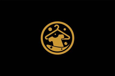 Çamaşır logosu tasarım ikonu vektörü. Makine çamaşır konsepti çizimi. Kabarcık simgesi tasarımı. İş logosu tasarım ögesi.