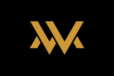 WM harfi logo tasarım vektörü. Soyut logo tasarımı.