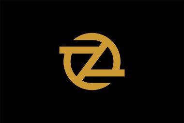 Soyut harf z çizgi logo tasarımı. Ana logo tasarım vektörü.