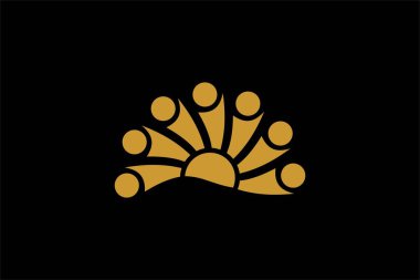 Charity Grubu logo tasarım vektörü. Sosyal insan logosu tasarımı. İnsan simgesi tasarımı.