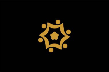 Birlik hayır kurumu logo tasarım vektörü.