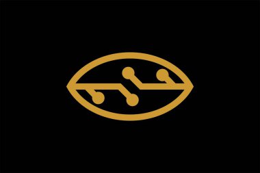 Yapay zeka logo tasarım vektörü. Beyin dijital teknoloji konsept logosu tasarımı.