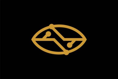 Yapay zeka logo tasarım vektörü. Beyin dijital teknoloji konsept logosu tasarımı.