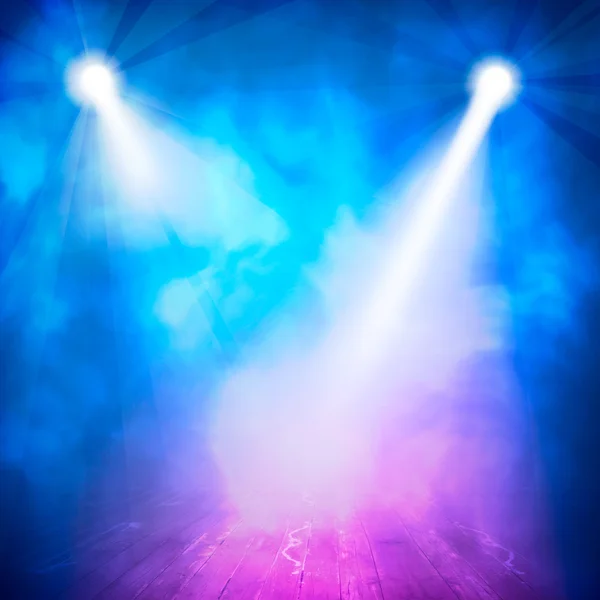 Gösterinin arka planı. Vektör içi projektörle parladı