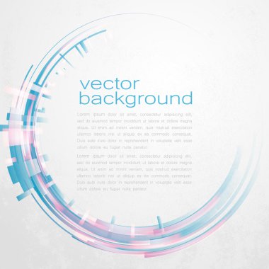 Techno geometrik vektör daire Modern bilimin arka plan