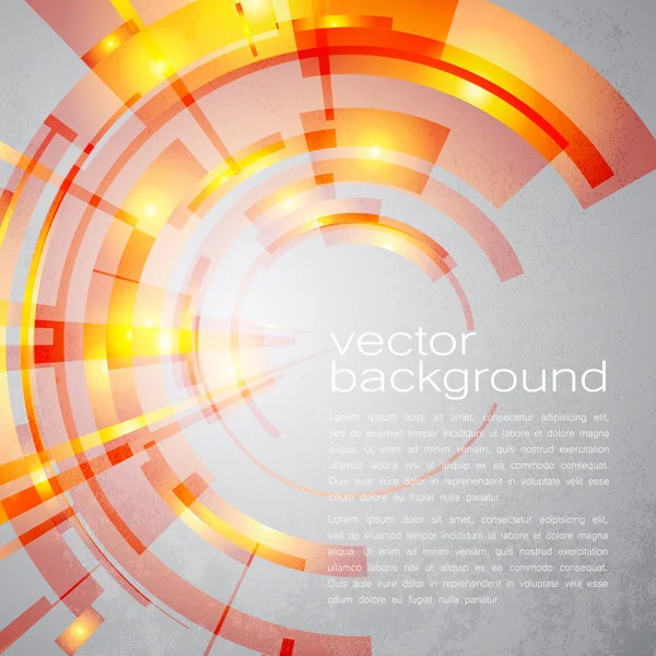 Techno Geometric Vector Circle Modern Science Abstract Background — Stock Vector