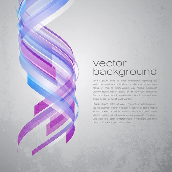 Techno vettoriale curve nastri astratti sfondo — Vettoriale Stock