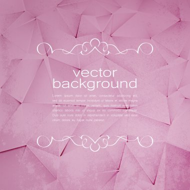 Poligonal vektör arka plan. Vintage kağıt doku