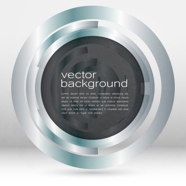 Techno geometrik vektör daire Modern bilimin arka plan