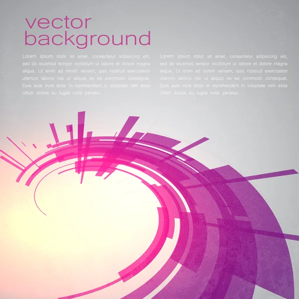 Techno Vector Curvas Cintas Fondo abstracto — Vector de stock