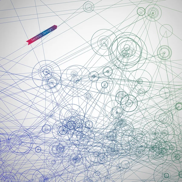 Abstracte geometrische veelhoekige vorm. Vector Science achtergrond. Futuristische technologie achtergrond. Aansluitende stippen en lijnen structuur — Stockvector