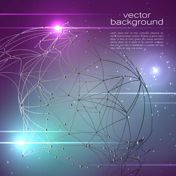 Techno-Vektorkurven Bänder abstrakten Hintergrund — Stockvektor