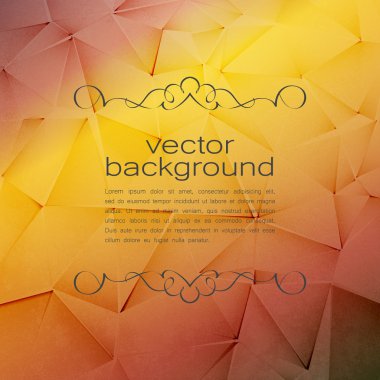  Poligonal vektör arka plan. Vintage kağıt doku 