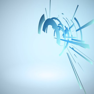 Techno geometrik vektör daire Modern bilimin arka plan