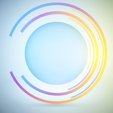 Techno geometrik vektör daire Modern bilimin arka plan