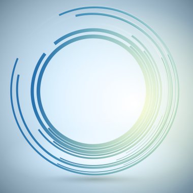 Techno geometrik vektör daire Modern bilimin arka plan