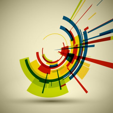 Techno geometrik vektör daire Modern bilimin arka plan