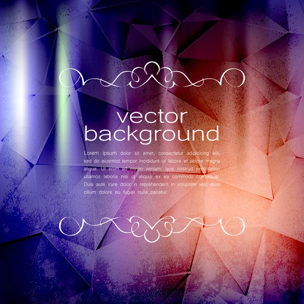 Polygonal Vector Background. Vintage Paper Texture — Stock Vector