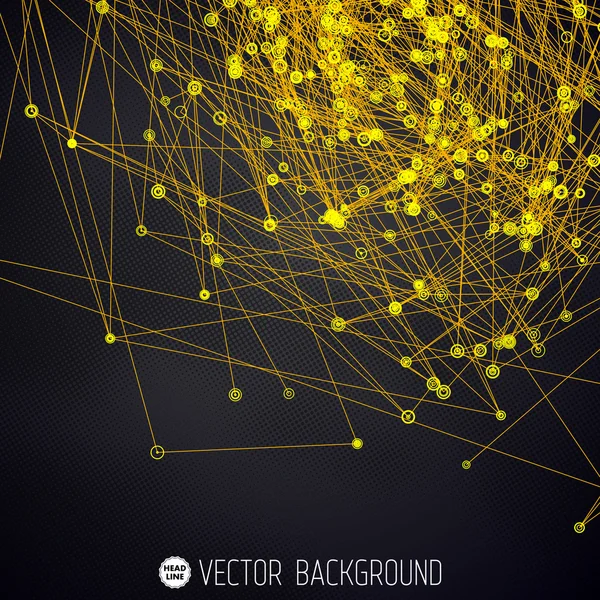 Resumen Vector Fondo poligonal. Forma geométrica poligonal. Antecedentes de la ciencia vectorial Conexión de puntos y líneas Estructura — Archivo Imágenes Vectoriales