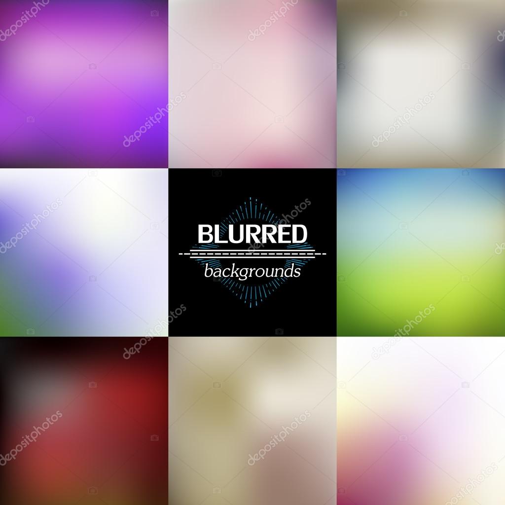 Abstract Modern Concept Vector Blurred Background Set. 
