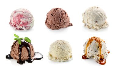 Ice cream scoops collage clipart