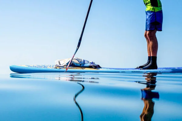 Sapboard Med Paddel Vattnet Sport Ombordstigning — Stockfoto