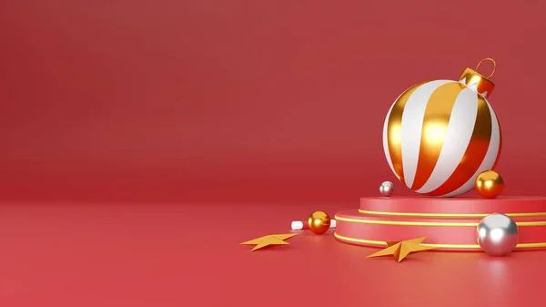 Weihnachten Und Ein Gutes Neues Jahr Hintergrund Mit Festlicher Dekoration — Stockfoto