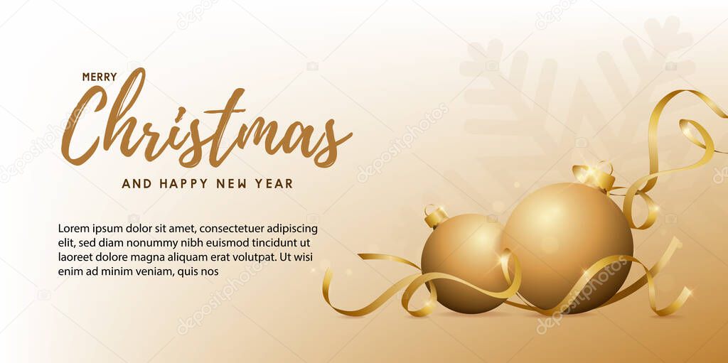 merry christmas and happy new year background. banner design. vector illustration