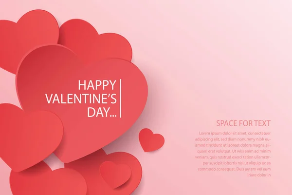 Happy Valentine Day Banner Design Vector Illustration — Stock Vector