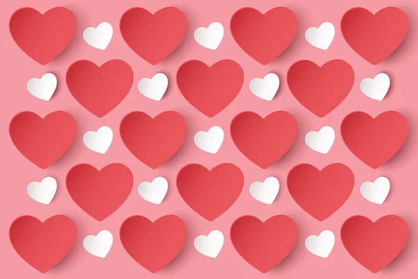 Χαρούμενη Ιδέα Του Αγίου Βαλεντίνου Αδιάλειπτη Μοτίβα Καρδιές Όμορφη Υφή — Διανυσματικό Αρχείο