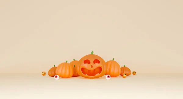 Feliz Día Halloween Banner Backgroun Para Tarjeta Felicitación Banner Cartel — Foto de Stock