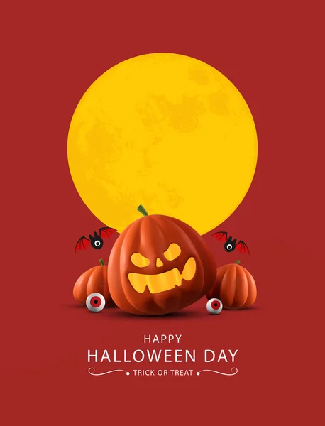 Feliz Día Halloween Banner Backgroun Para Tarjeta Felicitación Banner Cartel — Foto de Stock