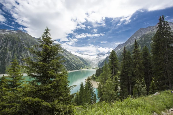 Vista no Schlegeis Kees na Áustria — Fotografia de Stock