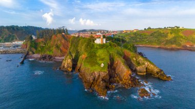Cabo San Antonio, Asturias, İspanya Hava Manzarası