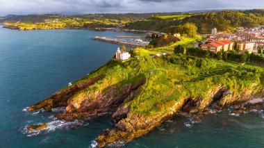 Cabo San Antonio, Asturias, İspanya Hava Manzarası