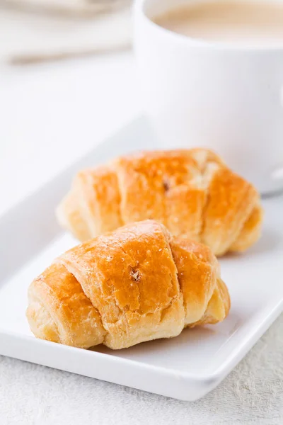 French Coffee With Croissants — Stock Photo, Image