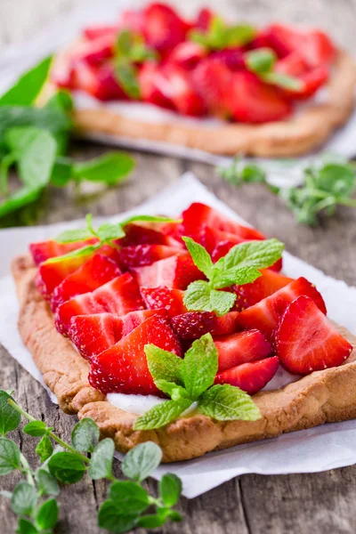 Homemade Strawberry Pie — Stock Photo, Image