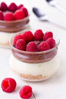 Vanilya ve çikolata tatlı