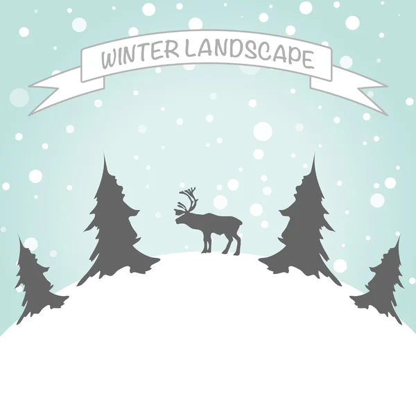 Tarjeta de Navidad de invierno — Vector de stock