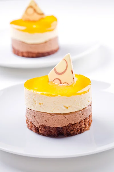Lemon And Chocolate Cake — Stock Photo, Image