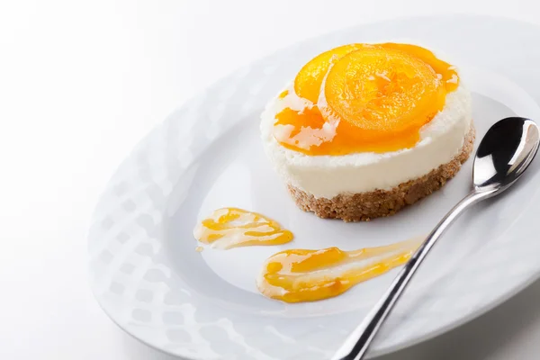 Krem i Orange Cake — Zdjęcie stockowe