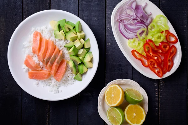 Salmon Meal — Stock Photo, Image