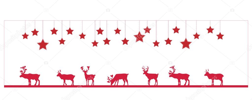 Christmas Reindeers And Stars