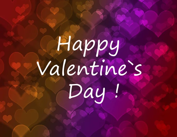 Happy Valentine\'s day card. Shiny hearts and light  background.